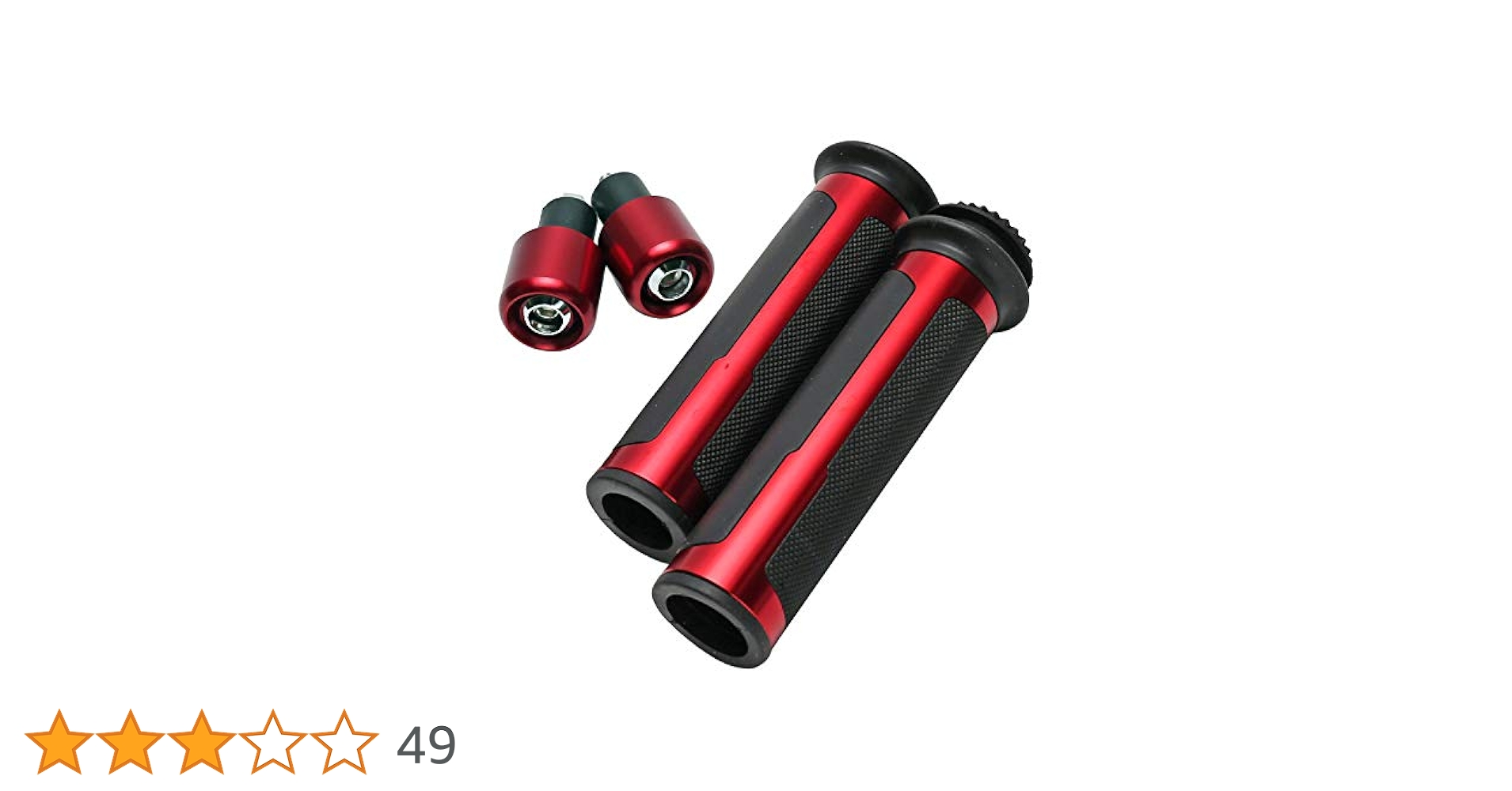 Amazon | nakira バイクグリップ バーエンド付き 22mm用 貫通