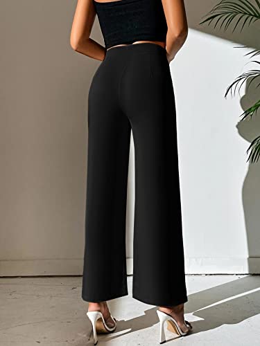 Image of Shasmi Women's Dress Pants Stretchy Work Slacks Business Casual Office Bootcut Leg Elastic Waist Regular Fit Plazzo Trouser Pant (Pant 65)