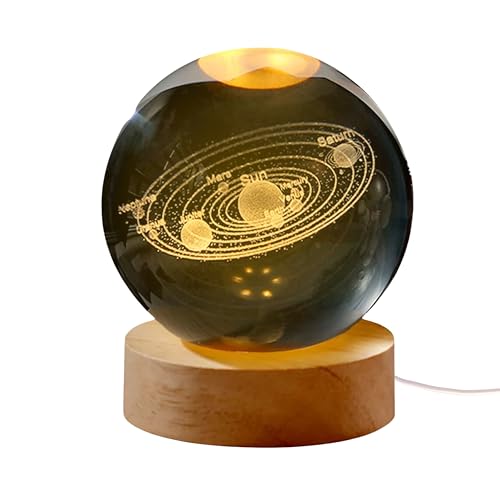 Image of 3D Galaxy Crystal Ball Night Light Table Lamp