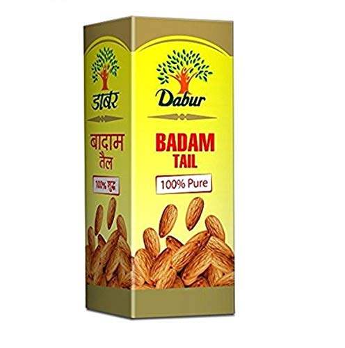 Dabur Badam Tail Pure Almond Oil for Hair Loss, is Edible (100 ml / 3.38 fl oz)