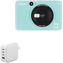 BoxWave Charger Compatible with Canon Ivy Cliq - PD miniCube 100W, 100W 3 PD Port Wall Charger International - Winter White