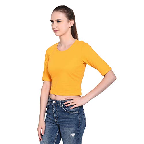 Image of Geum Women's Cotton Round Neck Half Sleeve Top