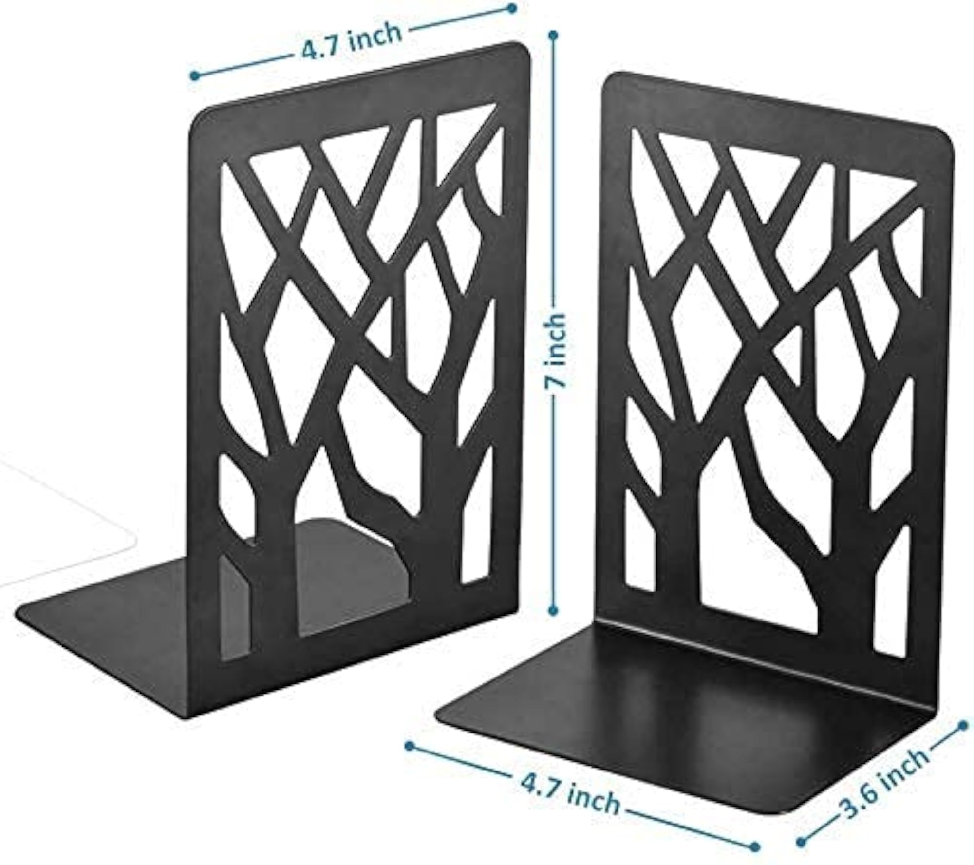 Metal Non-Slip Bookend Bracket for Heavy Books
