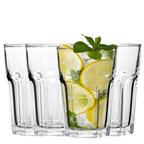 Premier Housewares Luxor Glass Tumblers, Clear, 8 x 8 x 12 cm