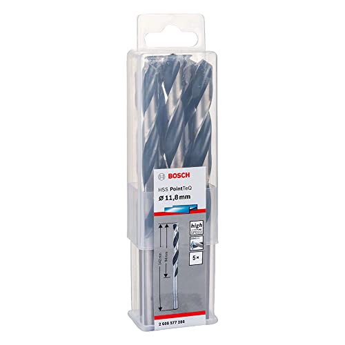 Bosch Professional 5x forets hélicoïdaux HSS PointTeQ (pour métal, 11,8 x 94 x 142 mm, accessoires pour perceuses-visseuses)