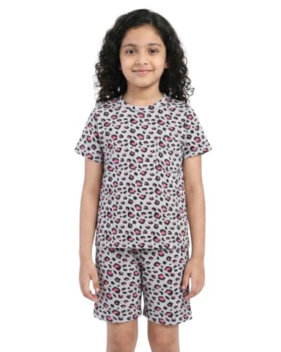 Image of Girls Premium Cotton Printed T-Shirt & Shorts Set | Summer Wear Comfortable Loungewear Clothing Set | Girls Co-Ord Set | Casual Half Sleeve Printed Top & Bottom Set
