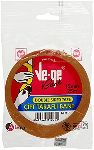 Ve-ge Çift Taraflı Bant - Askılı, 12 mm x 25m - Görsel 1
