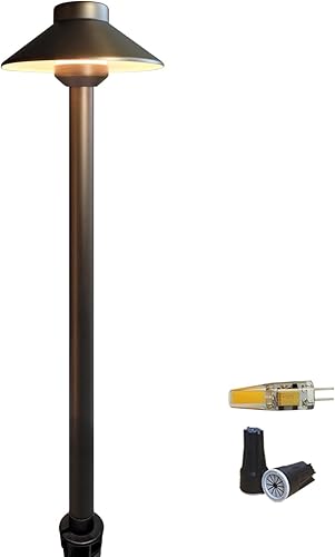 Miniatura 7 de COLOER Luces de camino de paisaje de bajo voltaje, luces de camino de latón para exteriores, luces de entrada impermeables IP65 para patio,