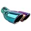 MOCNT Embout Échappement Double Sortie Acier Inoxydable Noir 63mm - Plier Pour Voiture