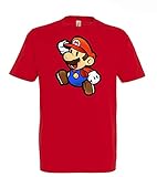 Fabricado en Berlín TRVPPY Touchlines - Camiseta para hombre (tallas S-5XL), diseño de Super Mario rojo XXXXL