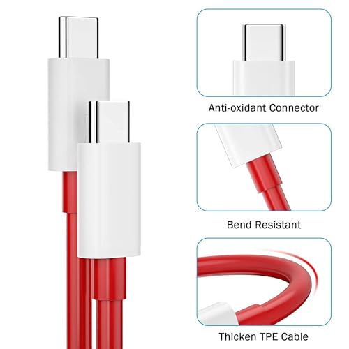 Image of Original 160W Charger with Type C to C Cable Compatible with Oneplus 11 Pro,10R, 9 Pro,8T,Nord 2T,Nord 2,Nord CE 2,CE 3 (160wattoneplus) GFR659