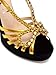Gucci Women's Velvet and leather Crystal Platform Sandals Zephira Black Gold (numeric_7)