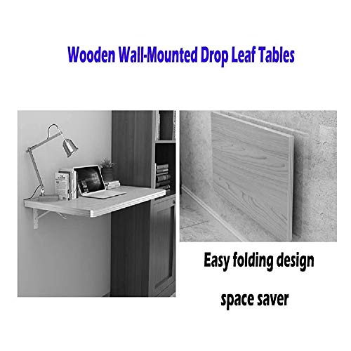 Bureau pliable gain de place pour petits espaces en bois blanc
