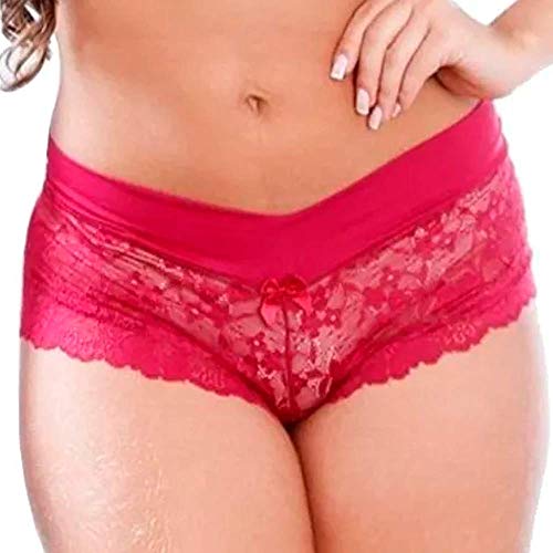 Calcinha Semi Caleçon Sensual Tamanho G Lingerie Sexy Preto