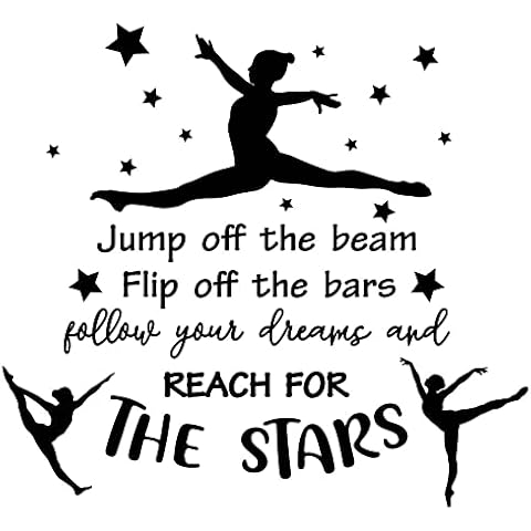SUPERDANT Inspirational Gymnastics Wall Stickers Cover