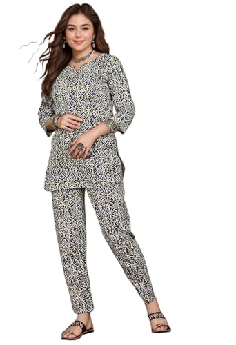 Image of Truvon Fashions Women Cord Set, Kurta and Pant Set