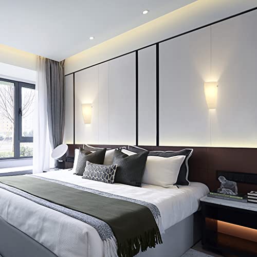 Wall Sconces Set of Two Wall Mount Light Fixtures Acrylic Shade Hallway Sconces - Image 5