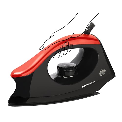 Image of CHARTBUSTERS Dry Iron | IS 302 ISI Certified | Adjustable Temperature Control | Non-Stick Coated Soleplate | Shock Proof Body | 1000W Fast Heating | by 99 Drops Oasis