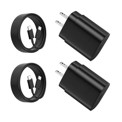 USB C Charger, Fast Charging Block, Type-C Power Adapter. The Mobile Phone Charger is Suitable for Samsung Galaxy S25/S24 S23 S22 S21 Ultra/S20/S20 Ultra/Note 20 Ultra,Android (Black)