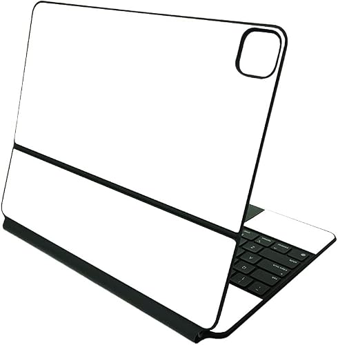 MightySkins Skin Compatible with Apple Magic Keyboard for iPad Pro 12.9" (3rd-6th Generation) - Solid White | Protective, Durable, and Unique Vinyl Decal wrap Cover | Easy to Apply | Made in The USA
