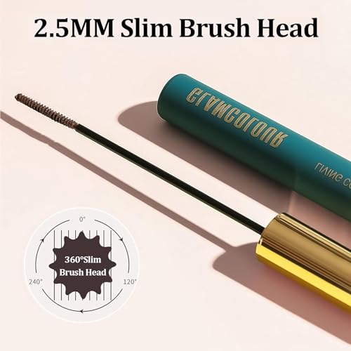 Brown Mascara Waterproof, Ultra Fine Brown Mascara for Fine Short and Sensitive Eyelash, Brown Mascara for Young and Older Women Volume and Length Eyelash Make-Up with Soft Mascara Brush - Image 4