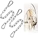 Coikes 2X 50cm Catena per Sedia Appesa con 4 Moschettoni, Kit di Sospensione Hardware per Sedia Amaca, Gancio per Catena da Appendere Catena di Estensione per Interni ed Esterni, capacità 200Kg