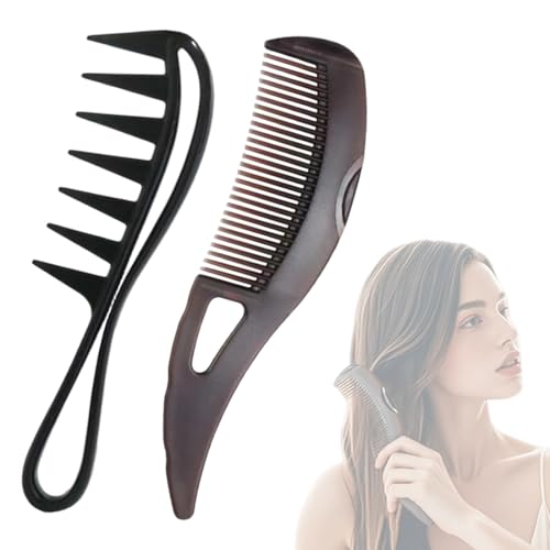 JUGUTA 2 Piezas Peine Anticaspa, Peine Para Piojos, Cabeza Hueca, Masaje Energético, Peine Para El Pelo Con Mango, Peine Para La Caspa, Mejor Calidad Del Cabello