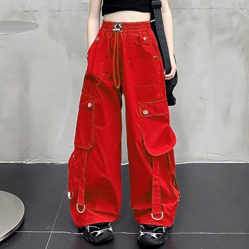 Baggy Pants for Girls Elastic High Waisted Stylish Adjustable Sweatpants Fashion Workout Running Sports Trousers3