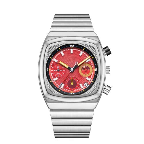 Image of CILOA Mens Watches Chronograph Stainless Steel Waterproof Date Analog Business Fashion Wristwatch for Men