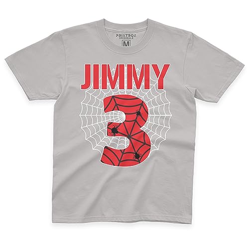 Custom Birthday Shirts for Boys, Spider Customize Name & Age Shirt, Matching Family Custom Shirts Black4