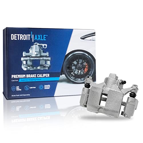 Image of Detroit Axle - Rear Left Disc Brake Caliper Ceramic Brake Pads Replacement for Buick Allure Century LaCrosse Regal Chevrolet Impala Monte Carlo Pontiac Grand Prix Oldsmobile Intrigue - 3pc Set