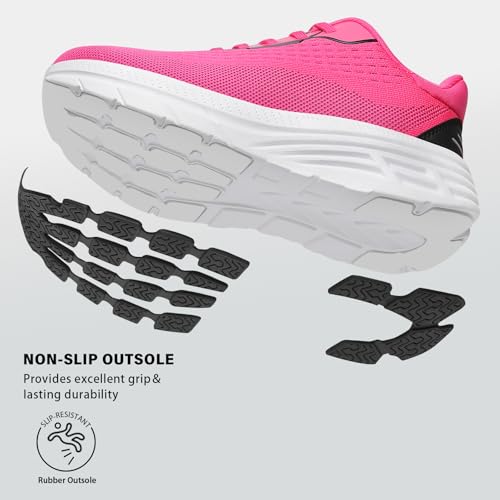 Image of Women's Wide Toe Box Walking Shoes Comfortable Cushioned Tennis Nursing Bunions Shoes Breathable Non Slip Gym Sports Athletic Running Fashion Sneakers