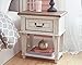 Signature Design by Ashley Realyn Traditional Cottage 1 Drawer Nightstand with Dovetail Construction & Open Display Shelf, Chipped White, 27