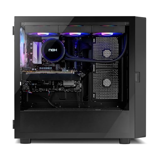 Semitorre ATX NOX Hummer BIOS para setups gaming con panel de cristal templado 5