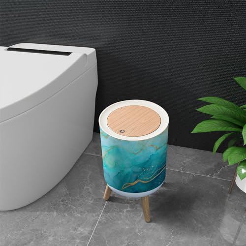 Caneca de basura redonda con tapa de 1.8 gal miniatura 5