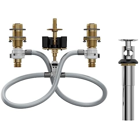 Moen Brass Widespread Bathroom Sink Faucet Rough-In Valve with Drain Assembly, Featuring M-PACT Technology, 9000 Cover