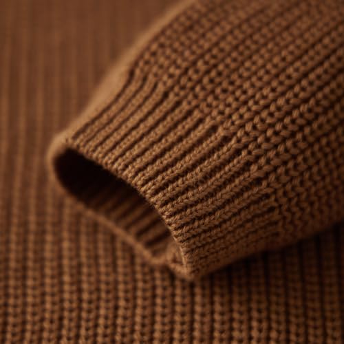 Mommy and Me Matching Sweaters Solid Color Long Sleeve Round Neck Chunky Pullover Tops Fall Winter Warm Knitwear4