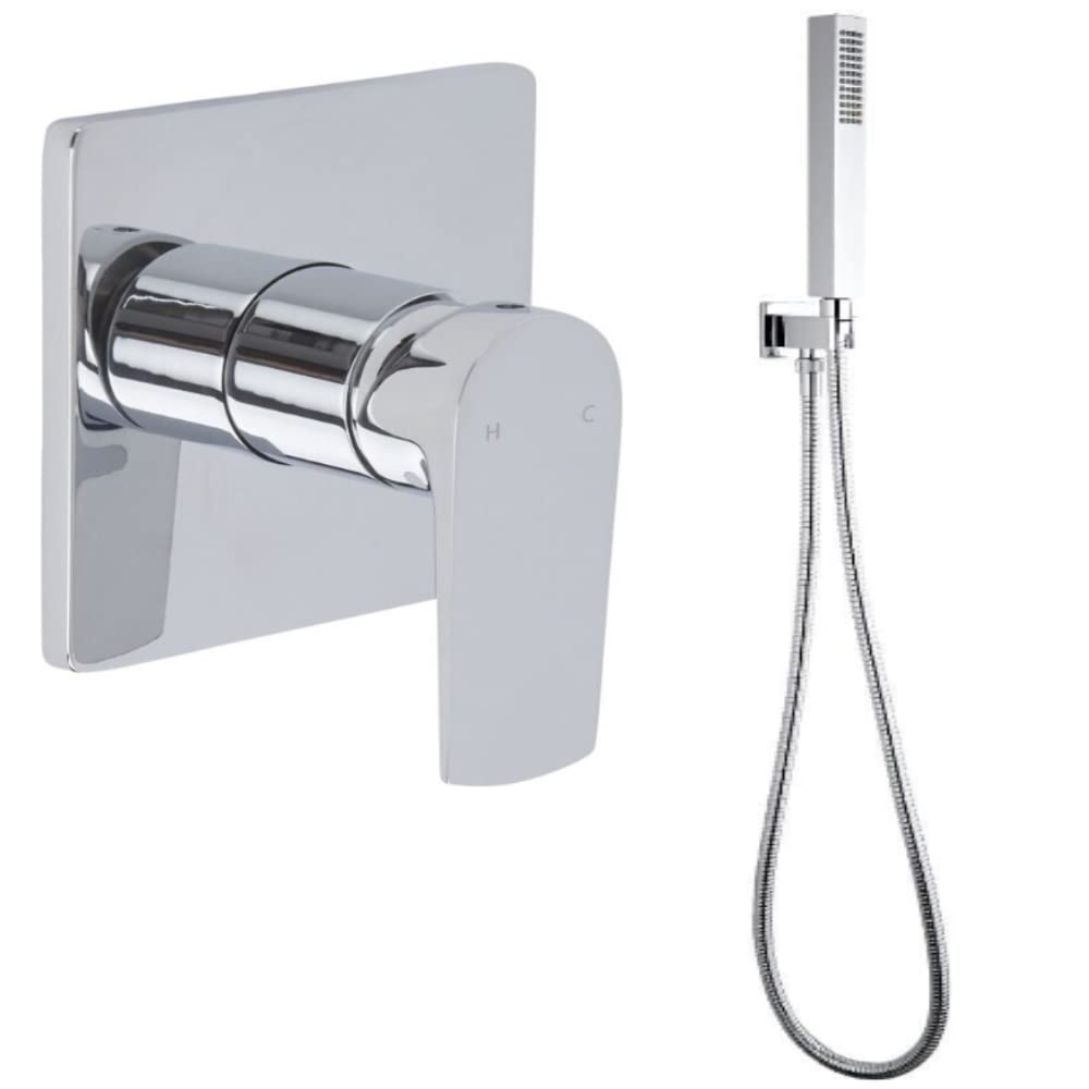 Milano Chrome Hunston Manual Mixer Valve Hand Shower Handset