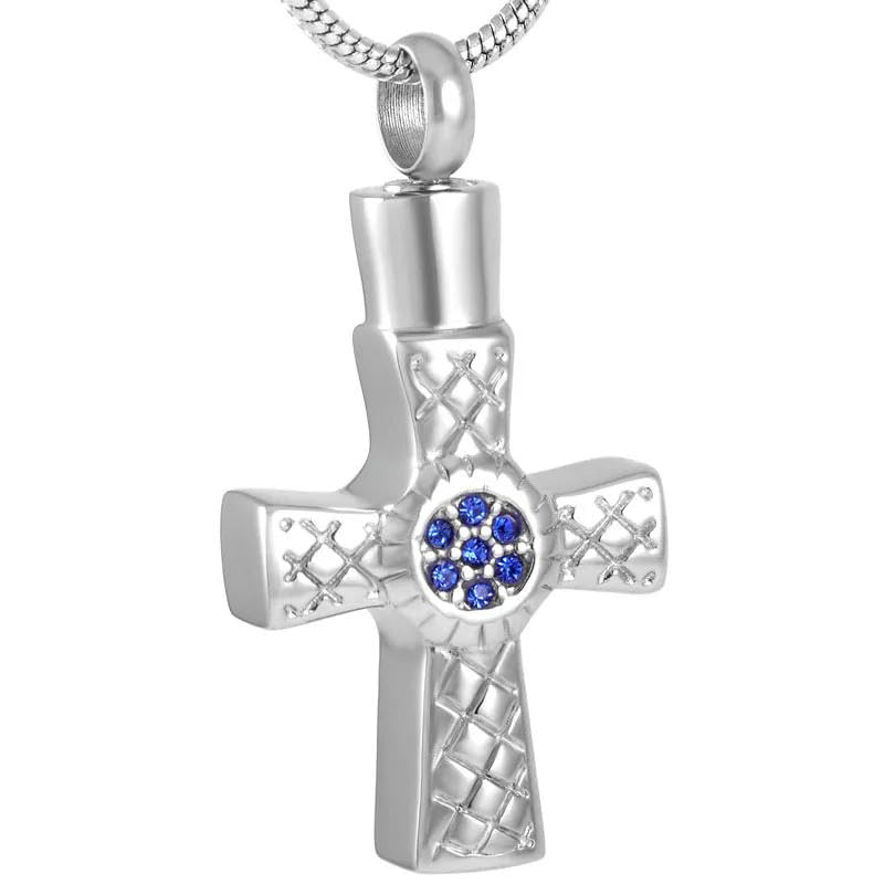 Croix Que Dieu me bénisse souvenir de crémation pour garder un être cher près du cœur