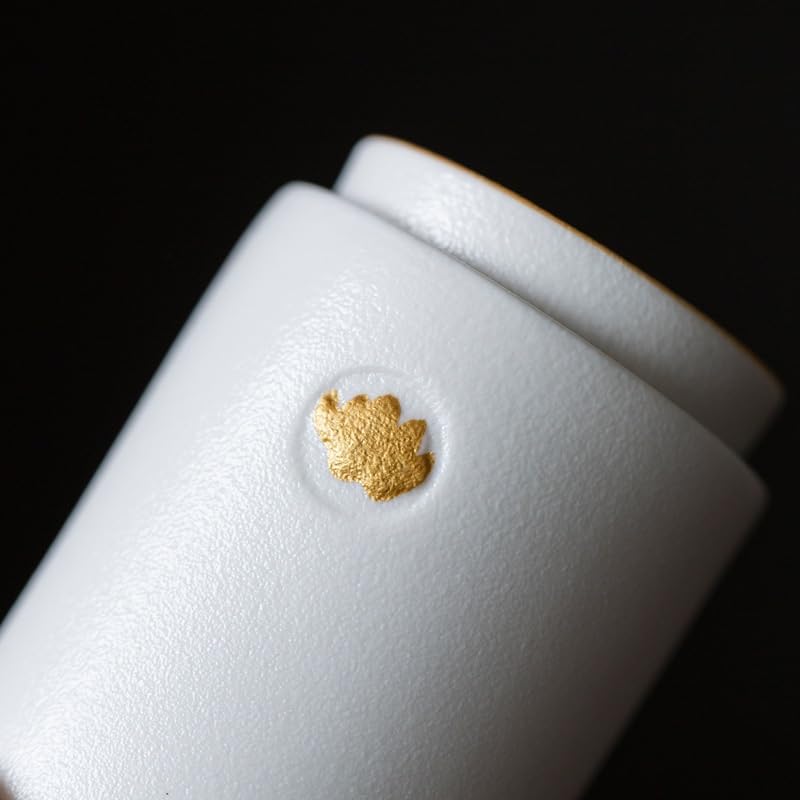 SONGCHAO Sugar Jar Ceramic Tea Caddy Small Mini Portable Sealed for Storage Tea Canister(A)
