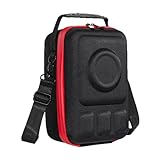 Gettimore Aufbewahrungstasche für Canon EOS Kameras, EVA Schutzhülle Kompatibel mit Rebel T7 R50 R6 Mark II R100 R50 V T6 R8 R10, 27x18x13cm, Schwarz Rot