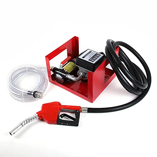 50 L/min Dieselpumpe Heizölpumpe Selbstaugend mit Zählwerk 12V Zapfpistole Promote Ölpumpe Tankstelle 175W Mit Zählwerk Pumpe