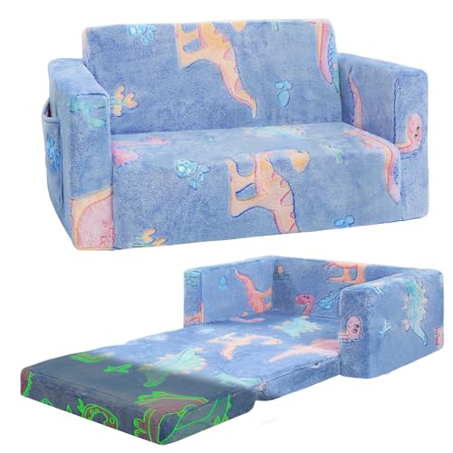 inhand Toddler Couch,Toddler Chair,Extra Wider Seating,2-in-1 Baby Seat Furniture Fold Out,...