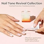 modelones Nail Strengthener, Milky White Nail Natural Concealer Foundation Polish Air Dry Nail Growth Polish for Damaged Nails Imperfection Masking Gifts for Women 15ml - Image 5