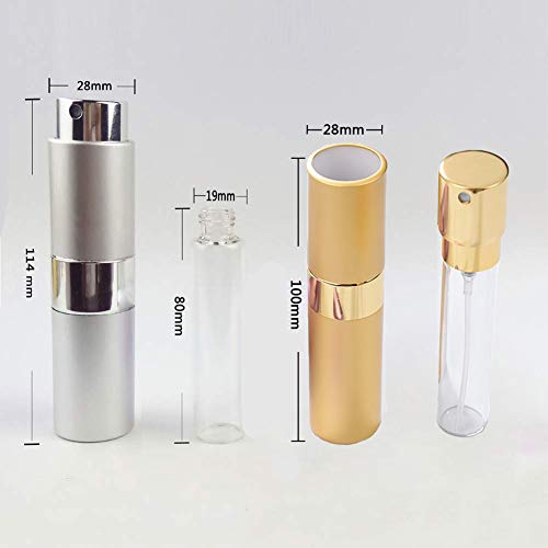 Flacon Vaporisateur à Parfum 15ml Vide Réutilisable Métallique Mini Bouteille de Parfum pour Voyage Couleurs Aléatoire (2pcs) - Image 6