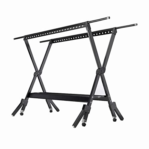 Heavy Duty Foldable Laundry Drying Rack, Collapsible Indoor Clothes Drying Stand, Length Adjustable Space Saver, 230cm