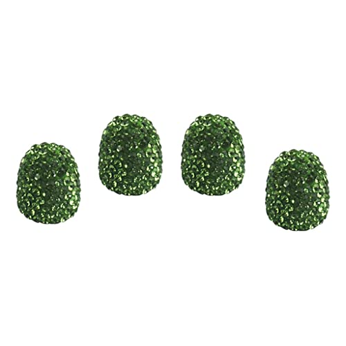 #N/A 4 peças de carro de diamante brilhante anti-ferrugem – Verde, 15 mm