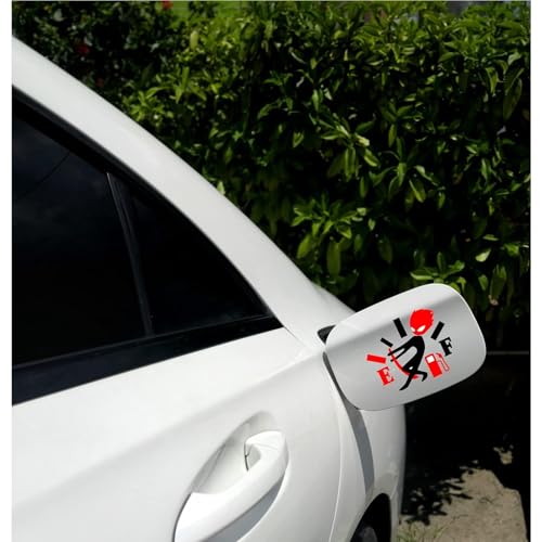 Image of Funny Car Stickers, High Gas Consumption Decal, Angry Boy Adjusting Fuel Gauge, Fuel Gage Empty Stickers for Cars, Van, Trucks, Car Decals for Women Men