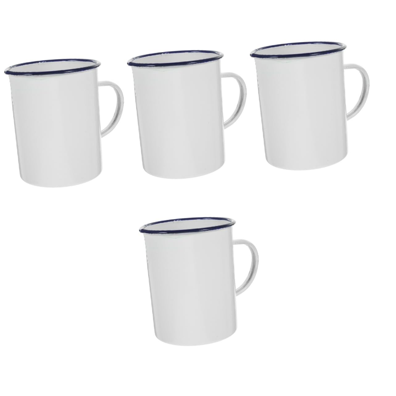 Alipis 4 Stück Emaille-Messbecher Emaille-Topf faltbare Wasserflasche Outdoor-Camping-Becher Tassenreise emaille tassen kaffeekännchen coffee pot wassernapf Tasse Becher Becherbecher Weiß