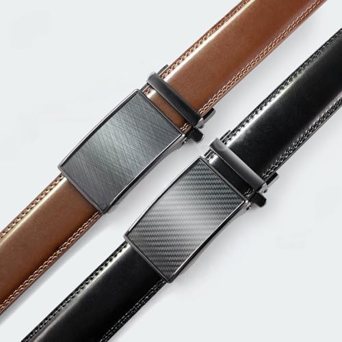 Mens Leather Belt Automatic Leather Belts Leisure Fashion Ratchet Belts for Men Pants Waistband2